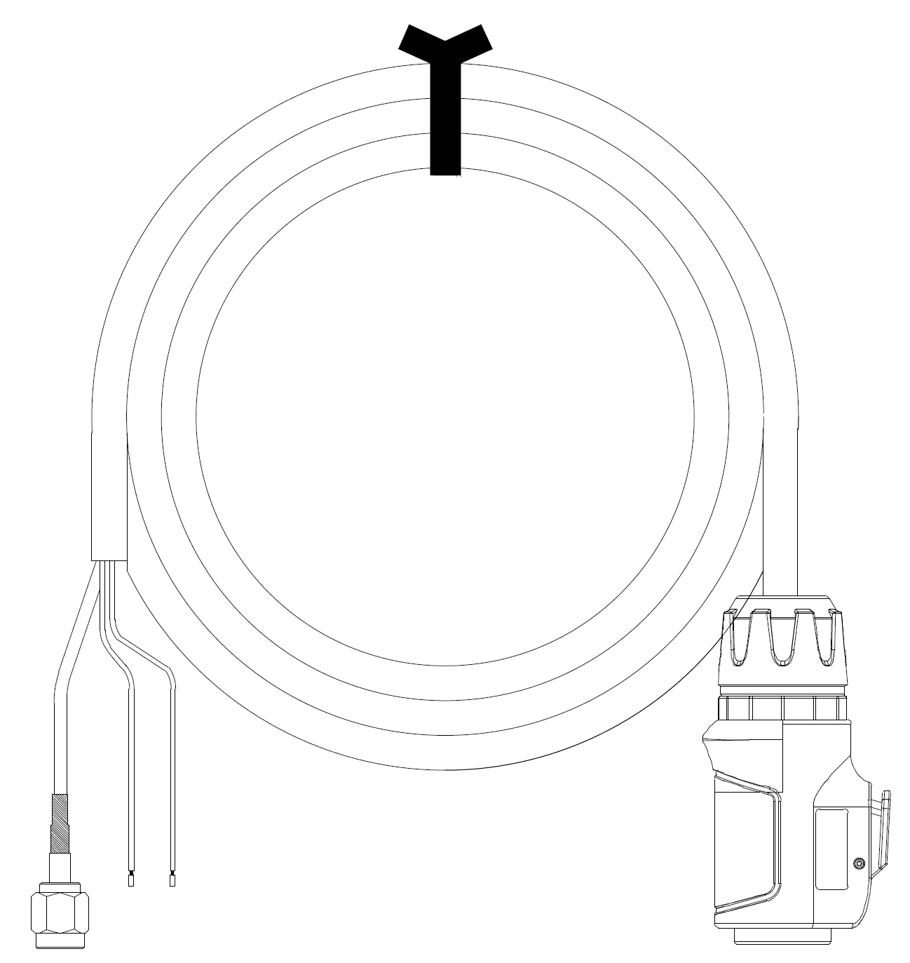 Power & analog video cable