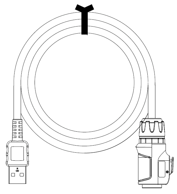 USB power and digital video cable