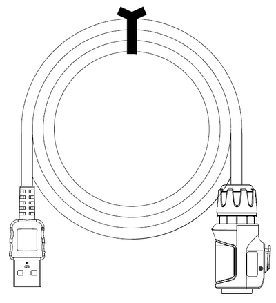 USB-strøm og digitalt videokabel